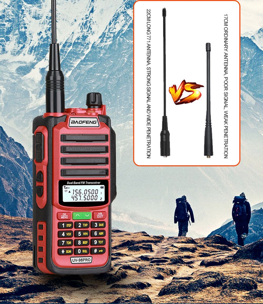 Baofeng UV-98 PRO Long Range Waterproof Radio High Power Walkie