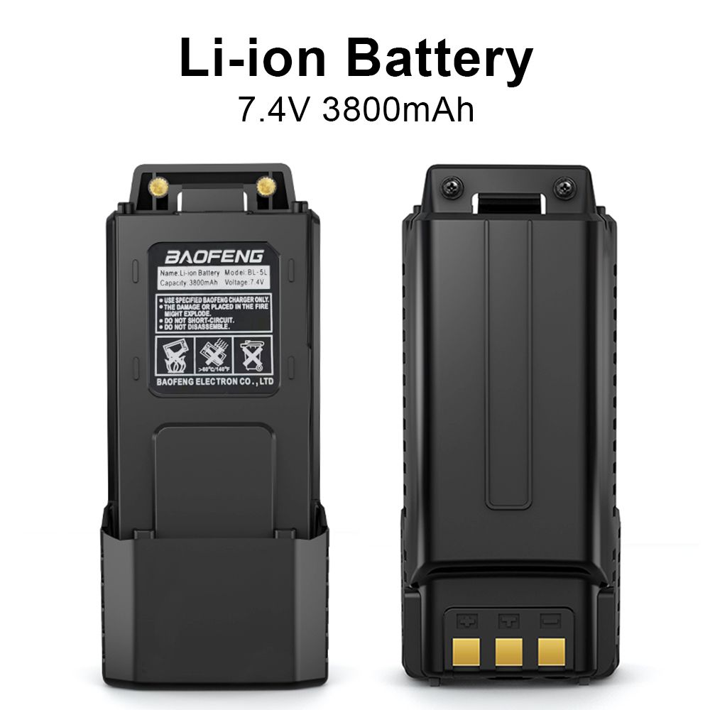 Baofeng Type-C Charging BL-5L 3800mAh 7.4V Li-Ion Extended Battery