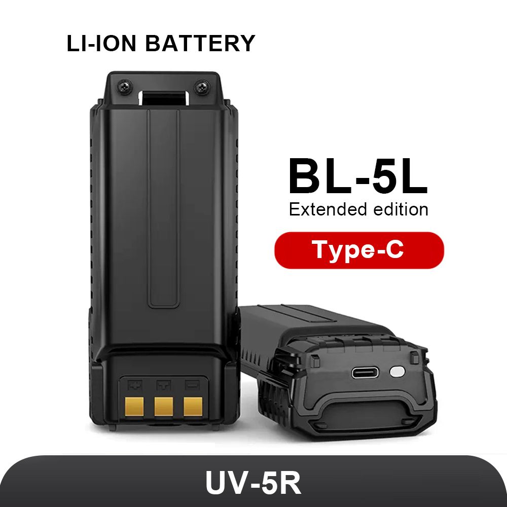 Baofeng Type-C Charging BL-5L 3800mAh 7.4V Li-Ion Extended Battery