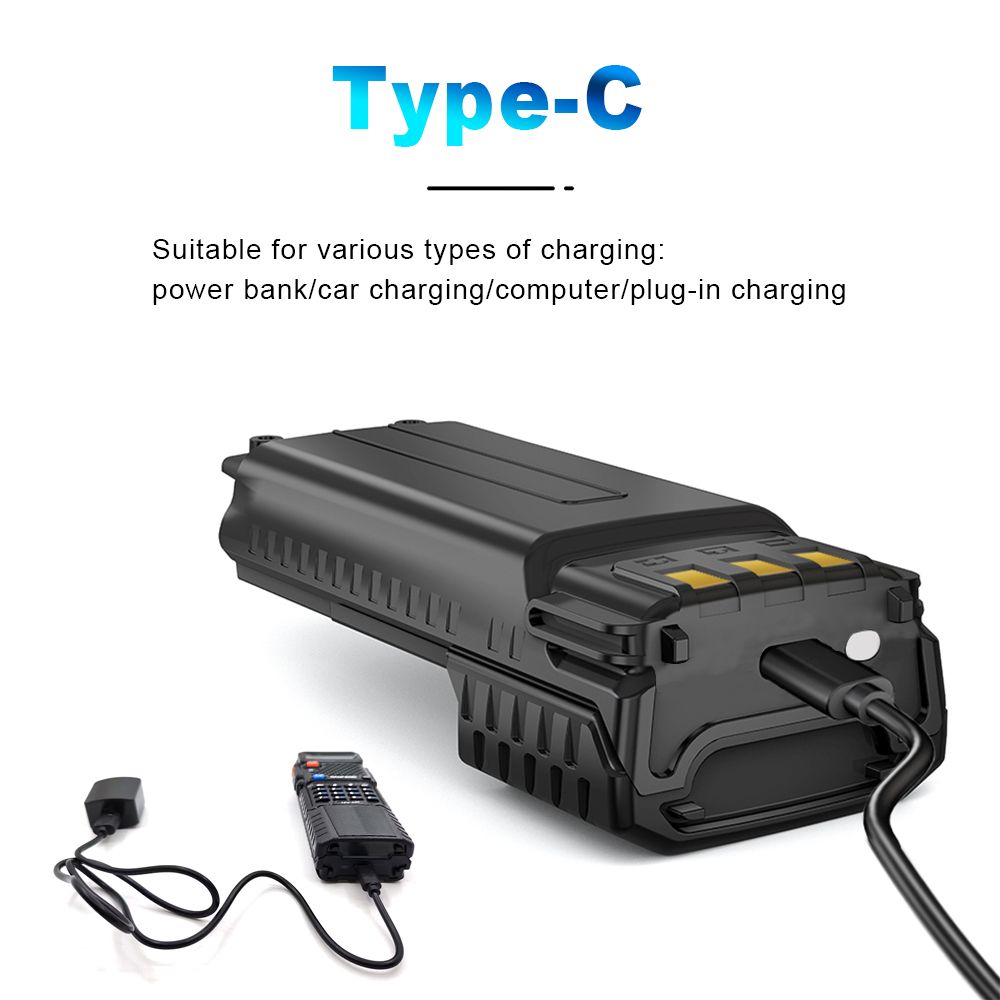 Baofeng Type-C Charging BL-5L 3800mAh 7.4V Li-Ion Extended Battery