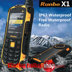 Runbo X1 Mobile Phone Ip67 WaterProof Dustproof Handheld Two Way Radio VHF 136-174MHz UHF 400-470MHz