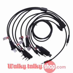 8 in 1 USB Programming Cable with CD for Motorola Kenwood Yaesu Icom BaoFeng UV-5R HYT TYT Handheld Two Way Radio Mobile Radio