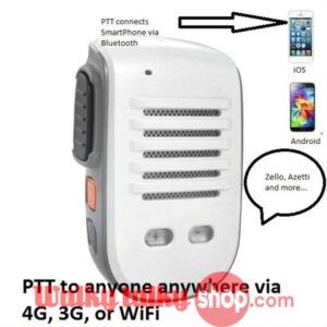 Walkie Talkie PTT Speaker Mike for Zello Azetti Voxer TiKL ESchat GroupTalk Prof Bluetooth iOS/Android