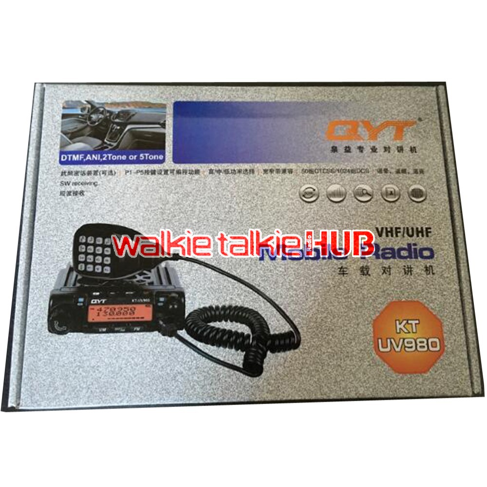 Dual Band QYT KT-UV980 Cross-country Car Radio Station 70W High Power