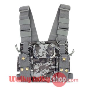 General Radio Camouflage Color Pouch Chest Rig Bag Vest Pocket Holster Bag