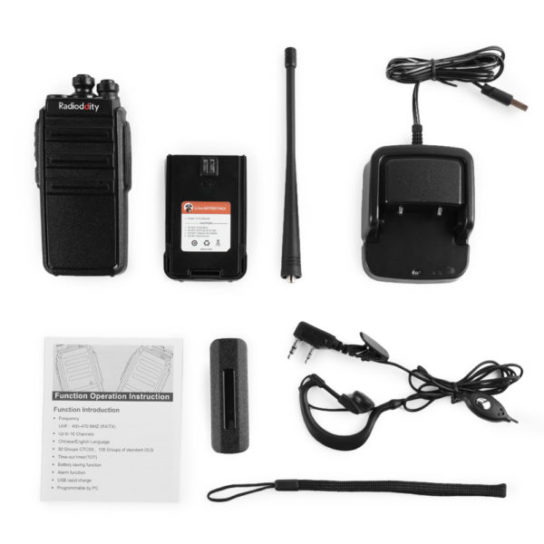 UHF 400-470MHz VOX Long Range Two Way Radio with USB Charger - Image 6