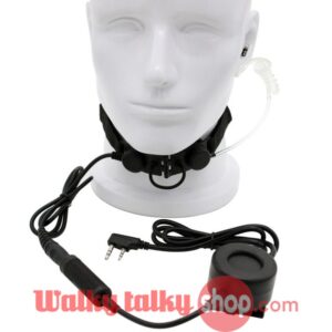 Kenwood 2 Pin Waterproof PTT Z Tactical Throat Mic Z003 Headphone
