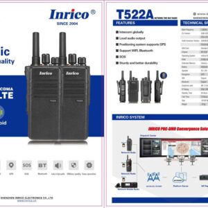 Inrico T522A 4G LTE Zello Network Radio Military Quality NFC Function with 4800mAh