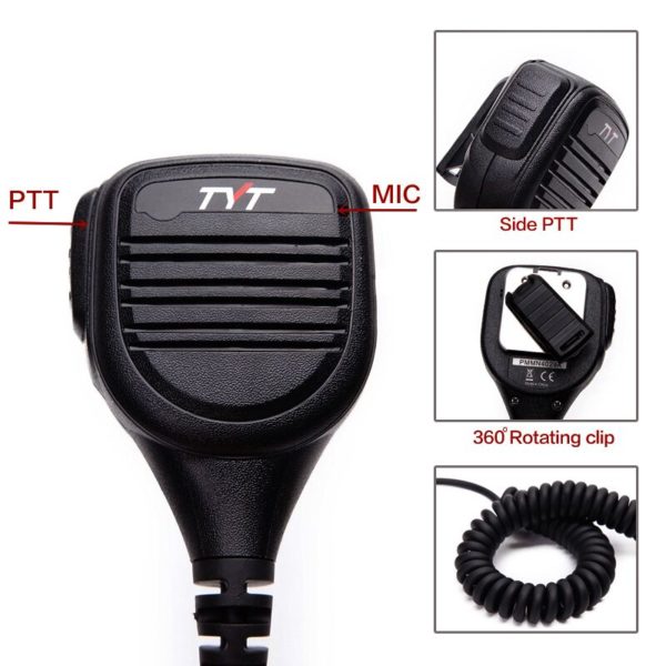 High Quality PTT Speaker MIC For TYT walkie talkie MD-380 MD-UV380 MD-UV390 etc - Image 2