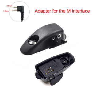 Motorola GP328 GP338 Walkie Talkie M Interface 2Pin Headset Audio Adapter