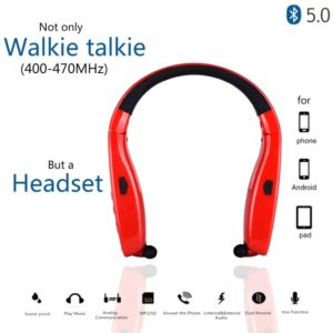 Alafone AF4 Neckband Mini Walkie Talkie UHF 400-470MHz Bluetooth Headset