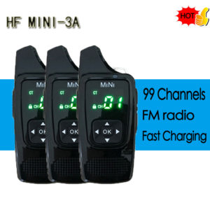 3A MINI Walkie-Talkies UHF 400-480mhz VOX HF Transceiver Micro Radio Communicator Station