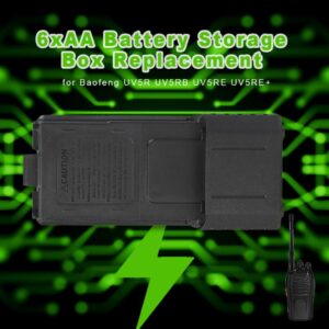For Baofeng UV-5R UV-5RB UV-5RE UV-5RE+ Walkie Talkie 6xAA Battery Storage Box