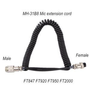 Yaesu Shortwave Radio MH-31B8 Female to Male Mic Extension Cable