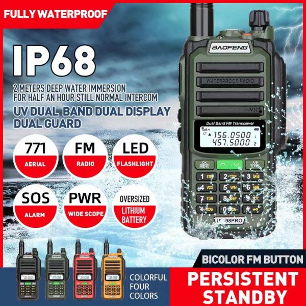 Baofeng UV-98 PRO Long Range Waterproof Radio High Power Walkie Talkie