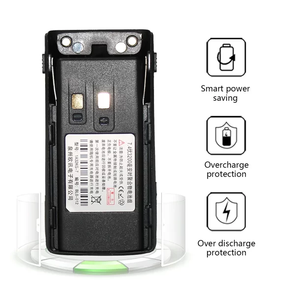 Wouxun KG-UV9D Plus Replacement Battery Type-C Charging 7.4V 3200mAh High Capacity Battery for KG-UV9D KG-UV2Q/KG-UV9DMate WalkieTalkie - Image 6