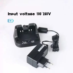 ICOM BC-202IP2 Charger Desktop Rapid Charging Stand Dock with adaptor for ICOM ID-50/52 (A/E) Radio BP-272/307 Battery