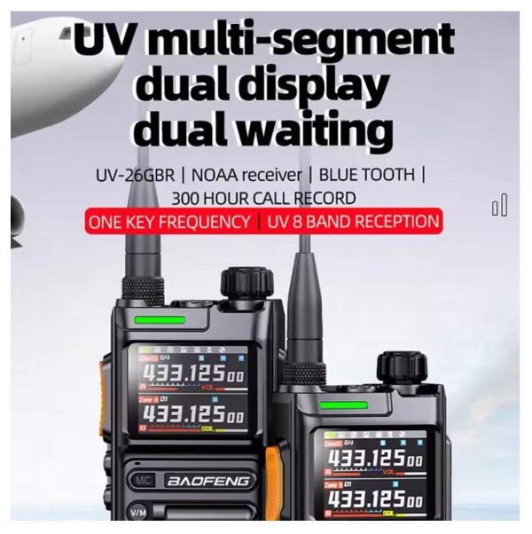 Baofeng UV26 Walkie Talkie GPS APSR Multi Band Bluetooth Programming Recording Wirless Copy Frequency Type-C Long Range Two Way Radio - Image 3