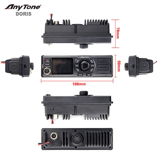 ANYTONE DORIS 27Mhz CB Radio with High power 30W Long Range Walkie Talkie AM FM 14 Band 600 Channels - Image 2