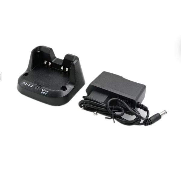 BC202 Desktop Rapid Charger Tray & AC Plug Adapter for BP271 BP272 BP307 ID-31A ID-31E ID-51A ID51E HAM Radio Charge Accessory - Image 2