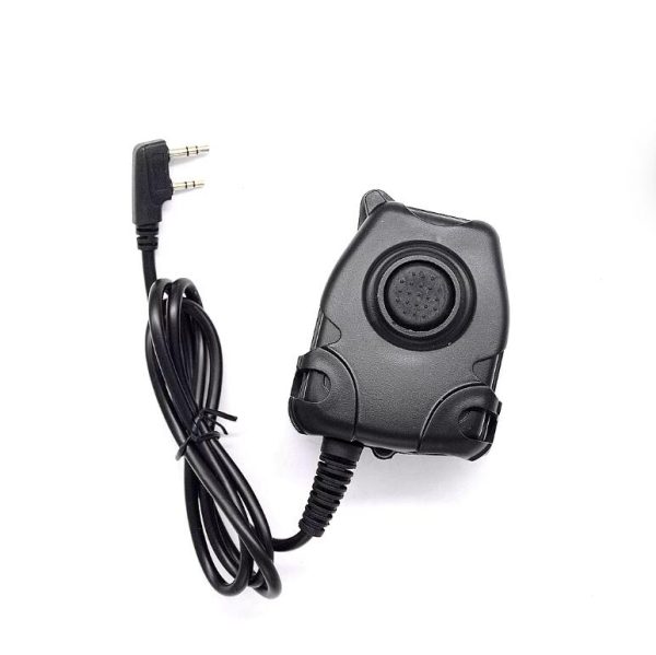 Waterproof PTT Key Extend Cable Plug for Z Tactical Comtac II Noise Reduction Headset 2 Pin K Walkie Talkie Talk Button