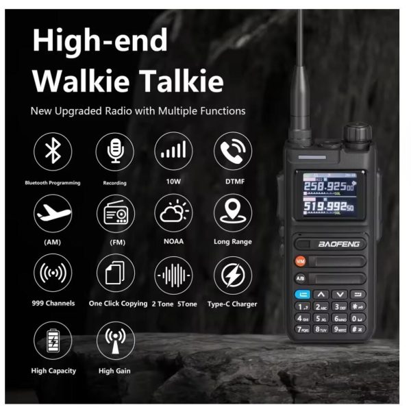 Baofeng UV26 GPS Walkie Talkie Multi Band Phone APP Wireless Programming Recording 10W Type-C AM FM Long Range Ham Two Way Radio - Image 3