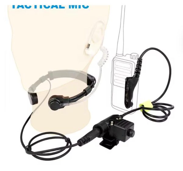 U94 PTT+7.1mm Hanging Neck Headset for MOTOROLA Xir P8268 DP4800 Two-Way Radio Telescopic Throat Control Mic