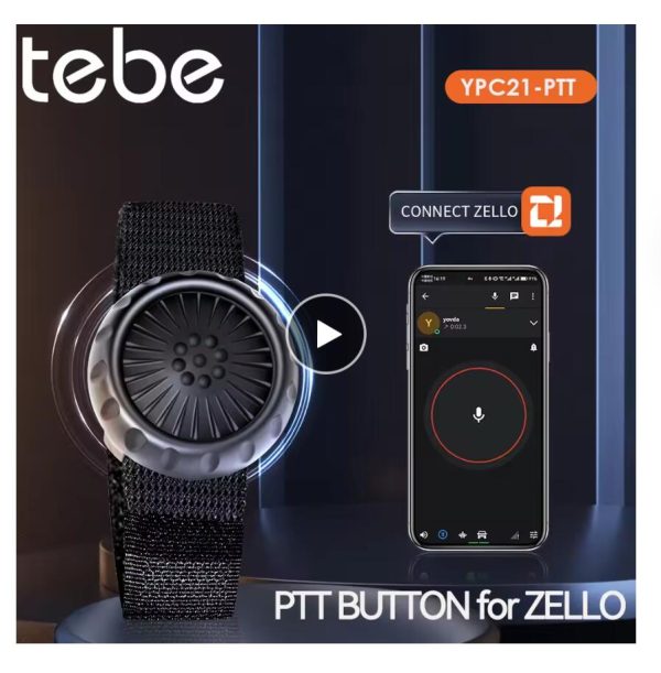 Wireless Bluetooth PTT Walkie Talkie Button with Adjustable Magic Strap for IOS Android Phone Zello Push-to-Talk Button - Image 6