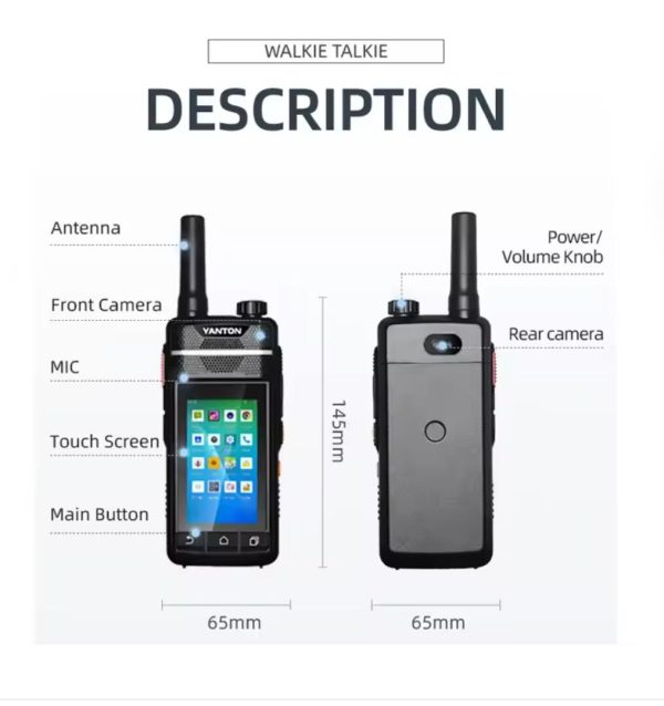 Zello walkie talkie phones mobile android smartphone 4g yanton Walkie Talkie YANTON T-X100 - Image 4