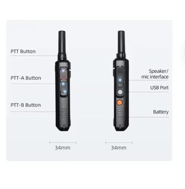 Zello walkie talkie phones mobile android smartphone 4g yanton Walkie Talkie YANTON T-X100 - Image 5