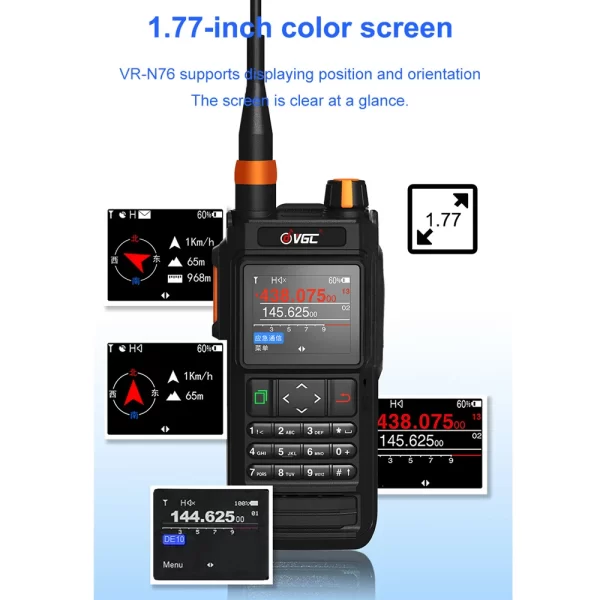 8 colors New VR-N76 Walkie Talkie Transparent GPS Positioning Waterproof Bluetooth APRS Function Ham Two Way Radio - Image 3