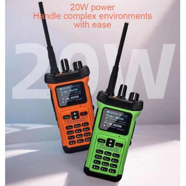 20W High Power Mulit-bands Handheld Analogue Radio Air Band NOAA One-click replication VHF UHF 199CHS 10800 Battery - Image 4