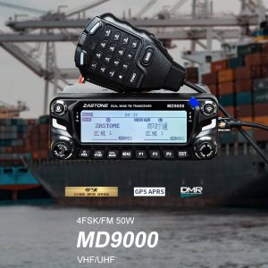 Zastone MD9000 50W Dual Band DMR Digital Mobile FM Transceiver AES256 Bluetooth APRS GPS 