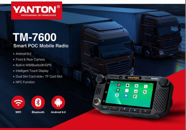 YANTON TM-7600 Professional PTT Radio 4G LTE 3G WCDMA GSM IP Network POC Mobile Car Radio Walkie Talkie With GPS