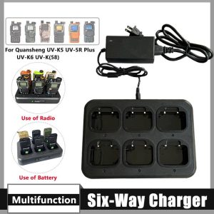 Single/Double Row Six-Way Charger Quansheng UV-K6 UV-K5 Battery Multi Rapid Charger Desktop For UV-5RPlus UV-K(58)