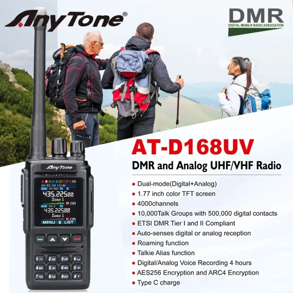 Anytone AT-D168UV Digital Ham Two way Radio