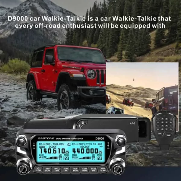Zastone D9000 Bluetooth Microphone Car Mobile Radio Station 50W UHF/VHF 136-174/400-520MHz Two way radio Ham HF Transceiver - Image 4