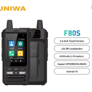 UNIWA F80S POC Walkie Talkie 4G Rugged Phone Spreadtrum Quad Core 1GB+8GB 4000mAh Battery 2.4Inch 1.4GHz Android 10 Mobile Phone