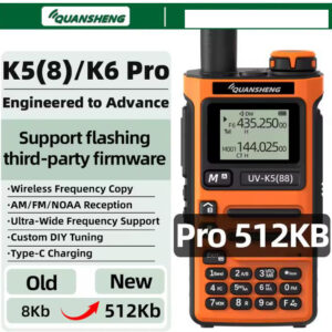 Quansheng UV-K5(8) Camping Ham Radio | 512KB Long Range Portable FM Wireless Communication Set