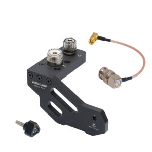 WINDCAMP RC-1 Quick Release Antenna Stand for ICOM IC-705 — CNC Aluminum Alloy Bracket with Ground Terminal & RF Connector Cable