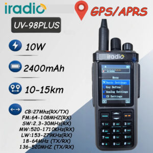 2026 Iradio UV-98Plus GPS APRS Multi-Band Ham Radio | 10W Type-C Fast Charging Walkie Talkie Compatible RT-880G/RT-950 Pro Cross-Band Repeater