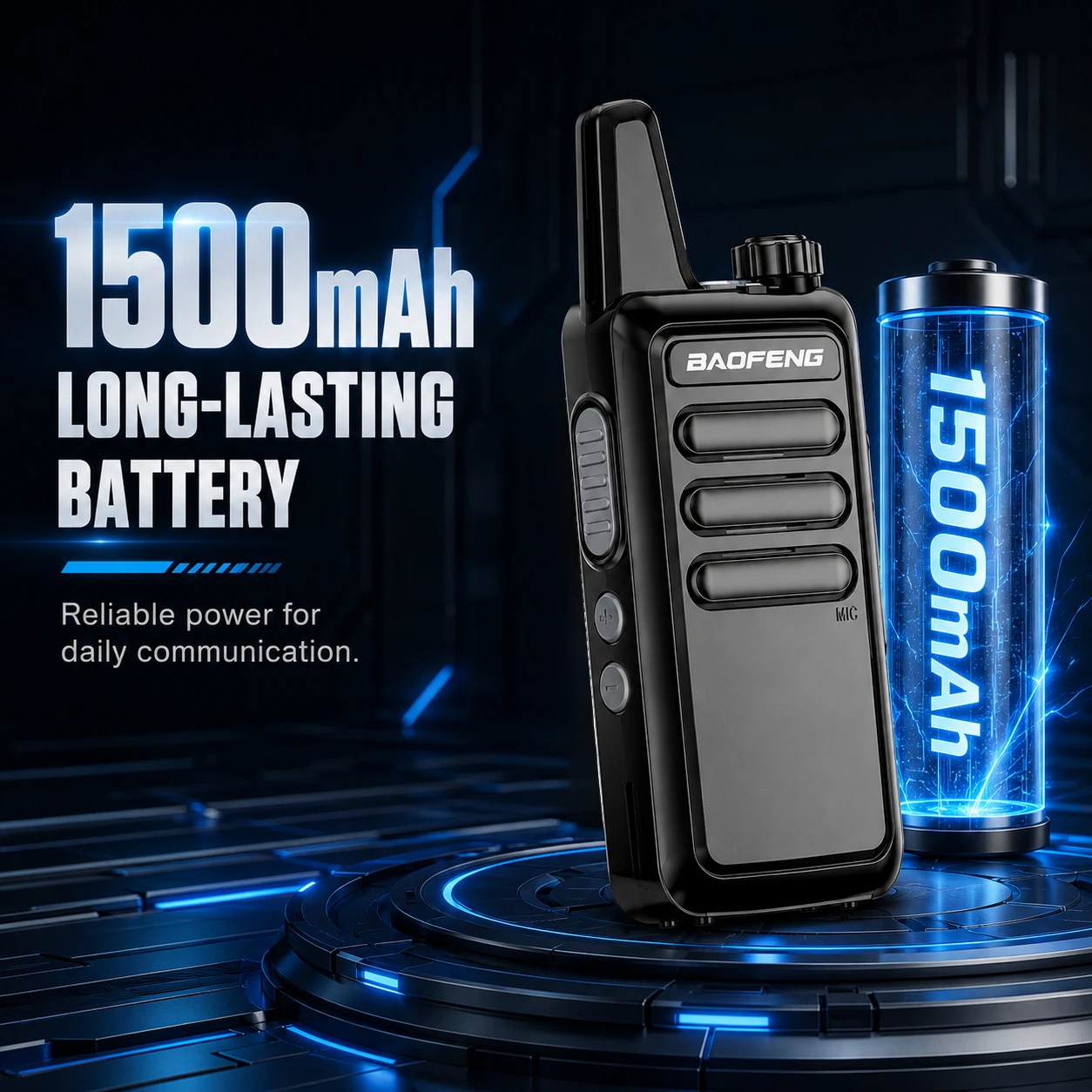 Compact Baofeng BF-R5 Mini Dual Band Walkie Talkie 5W High Power USB Rechargeable Slim Radio for Camping Security - Image 2