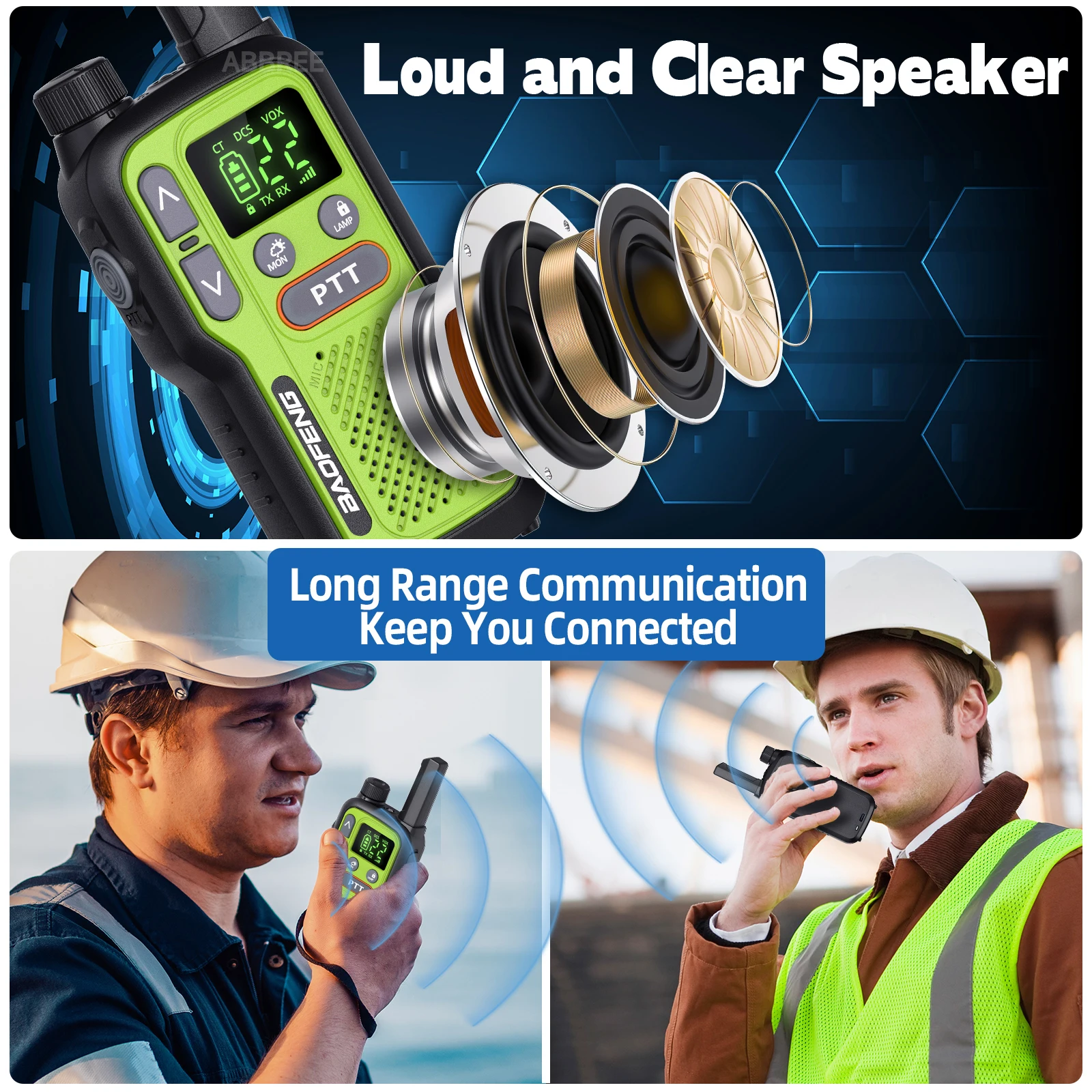 2PCS Baofeng BF-T18 License-Free Portable Walkie Talkie, Type-C Rechargeable Dual PTT Radio for Camping & Skiing - Image 4