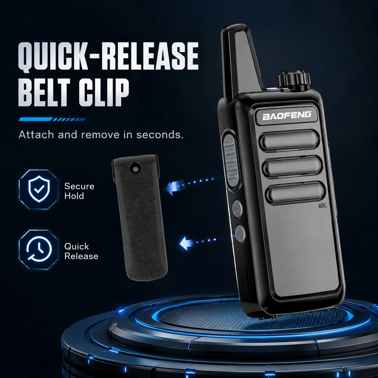 Compact Baofeng BF-R5 Mini Dual Band Walkie Talkie 5W High Power USB Rechargeable Slim Radio for Camping Security - Image 6