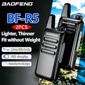 2pcs/lot Baofeng BF-5R Mini Walkie Talkie UHF 446.0-446.2Mhz