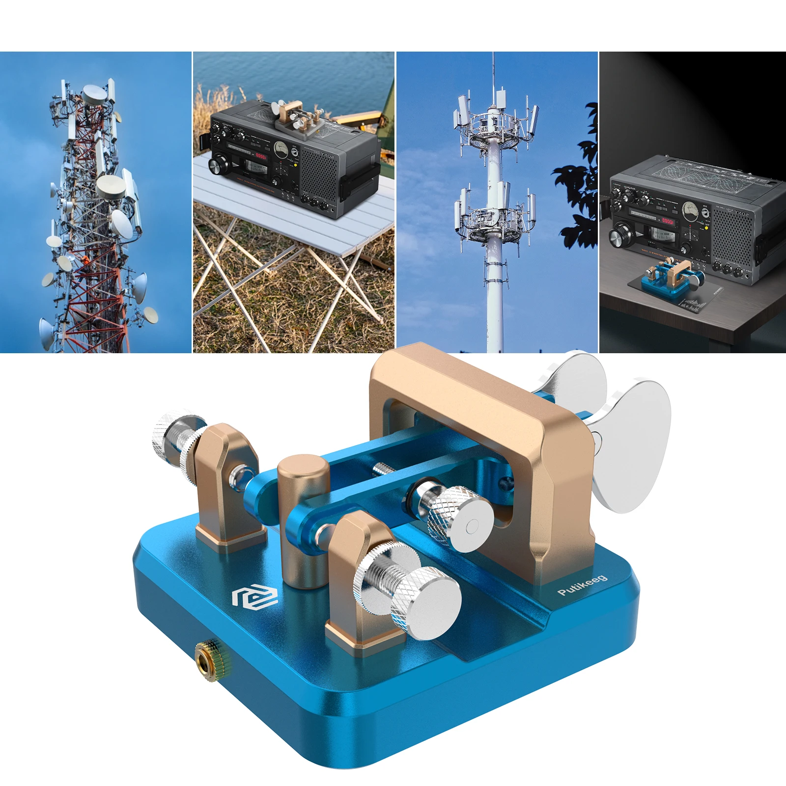 Putikeeg CW Telegraph Key Auto Morse Keyer Double Paddle for Morse Code Training & Ham Shack - Image 5
