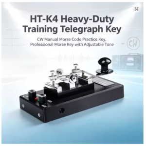 HT-K4 Adjustable-Tone Professional Morse Key – Heavy-Duty CW Training Telegraph Practice Key
