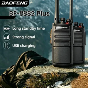 2PCS BAOFENG BF-888S Plus Long Range Walkie Talkies 16CH UHF Two-Way Radio Set for Security, Warehouse & Outdoor