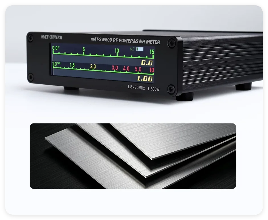 Official MAT-SW600 Digital SWR & Wattmeter 600W 1.8-30MHz HF Shortwave Precision Meter - Free Shipping - Image 5