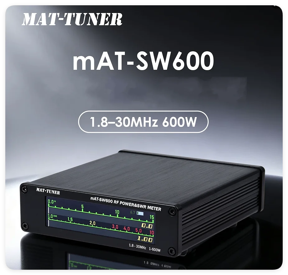 Official MAT-SW600 Digital SWR & Wattmeter 600W 1.8-30MHz HF Shortwave Precision Meter - Free Shipping - Image 2